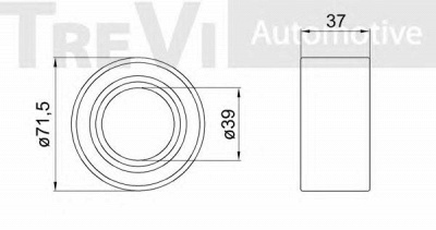 TREVI AUTOMOTIVE wb1628 -  Комплект подшипника ступицы колеса
